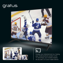 Gratus 32Inch Edgeless HD Ready LED Smart TV, DVB T2/S2 Built-In receiver, Android 12, 2 USB, 2 HDMI, High Resolution, Superior Sound, Model- LT32A23H