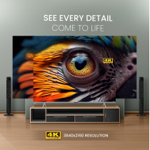 Nobel 75 Inch 4K UHD Frameless Smart LED TV With Android 13, HDR, HDMI And USB Ports, LAN, Coaxial Input, Built-In Speakers, Wi-Fi, Ultra Slim DLED, Whale TVOS For Streaming UHD75VIDS Black