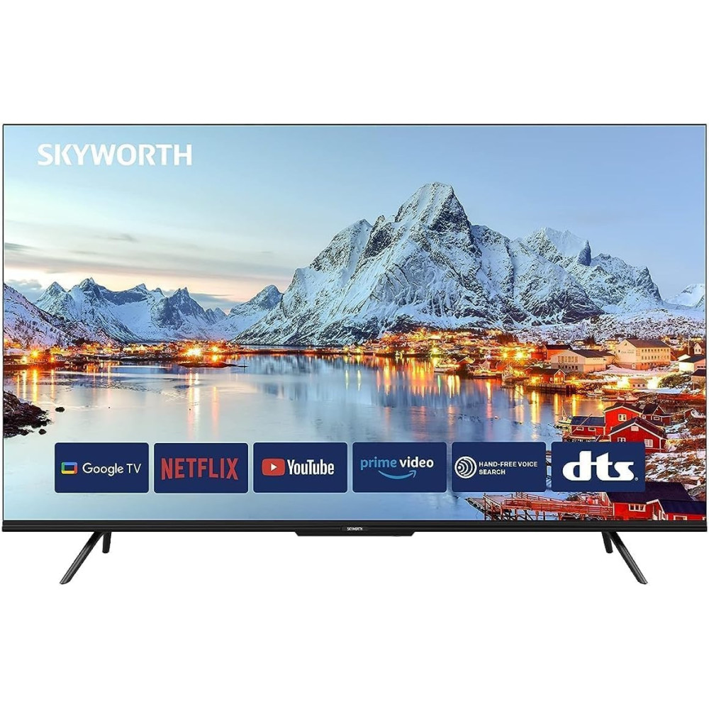 Skyworth 75 inch UHD Google TV Smart 4K HDR Bluetooth With Dolby Vision HDR, DTS Virtual X, YouTube, Netflix, Freeview Play And Alexa Built-In, WiFi Black Model 75SUE9350F