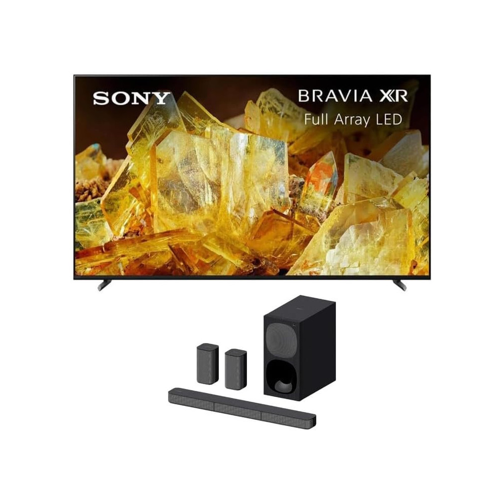 Sony 75 inch 4K UHD TV X90L Series: BRAVIA XR, Full Array LED Smart TV, XR-75X90L- Bundle with Sony HT-S20R Real 5.1ch Soundbar, Compact Rear Speakers, 400W