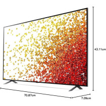 LG 75 Inch TV Cinema Screen Design 4K HDR WebOS Smart With ThinQ AI Full Array Dimming Pro, 75NANO90VPA