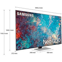 Samsung 85 Inches QN85A Neo QLED 4K Smart TV (2021), Silver, QA85QN85AAUXZN