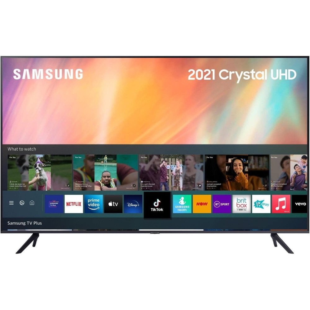 Samsung AU7000 85 Inch Smart TV, Crystal 4K Smart TV With HDR10+ Image Quality, Motion Xcelerator Picture, Samsung Q-Symphony International Version