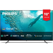 Philips 98 Inch 4K Smart Google TV 7100 Series 98PUT7129/56, Dolby Vision + HDR 10, google voice Assistant, You tube, Netflix, Shahid