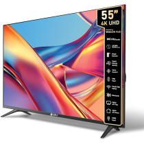 SPJ 55 Inch 4K Ultra HD LED Smart WebOS TV, Dolby Audio, Magic Remote, Apple AirPlay, WIFI/HDMI/USB Ports, WebOS Smart TV, Apps - YouTube/Netflix/Prime Black, 4KS55BLX