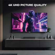 SPJ 55 Inch 4K Ultra HD LED Smart WebOS TV, Dolby Audio, Magic Remote, Apple AirPlay, WIFI/HDMI/USB Ports, WebOS Smart TV, Apps - YouTube/Netflix/Prime Black, 4KS55BLX