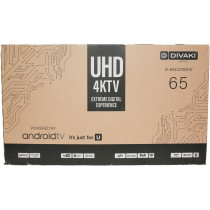 Divaki 65 Inch LED UHD 4K Smart TV Powered by Android, Netflix, YouTube, Prime Video, HDMI, USB 65CU7601