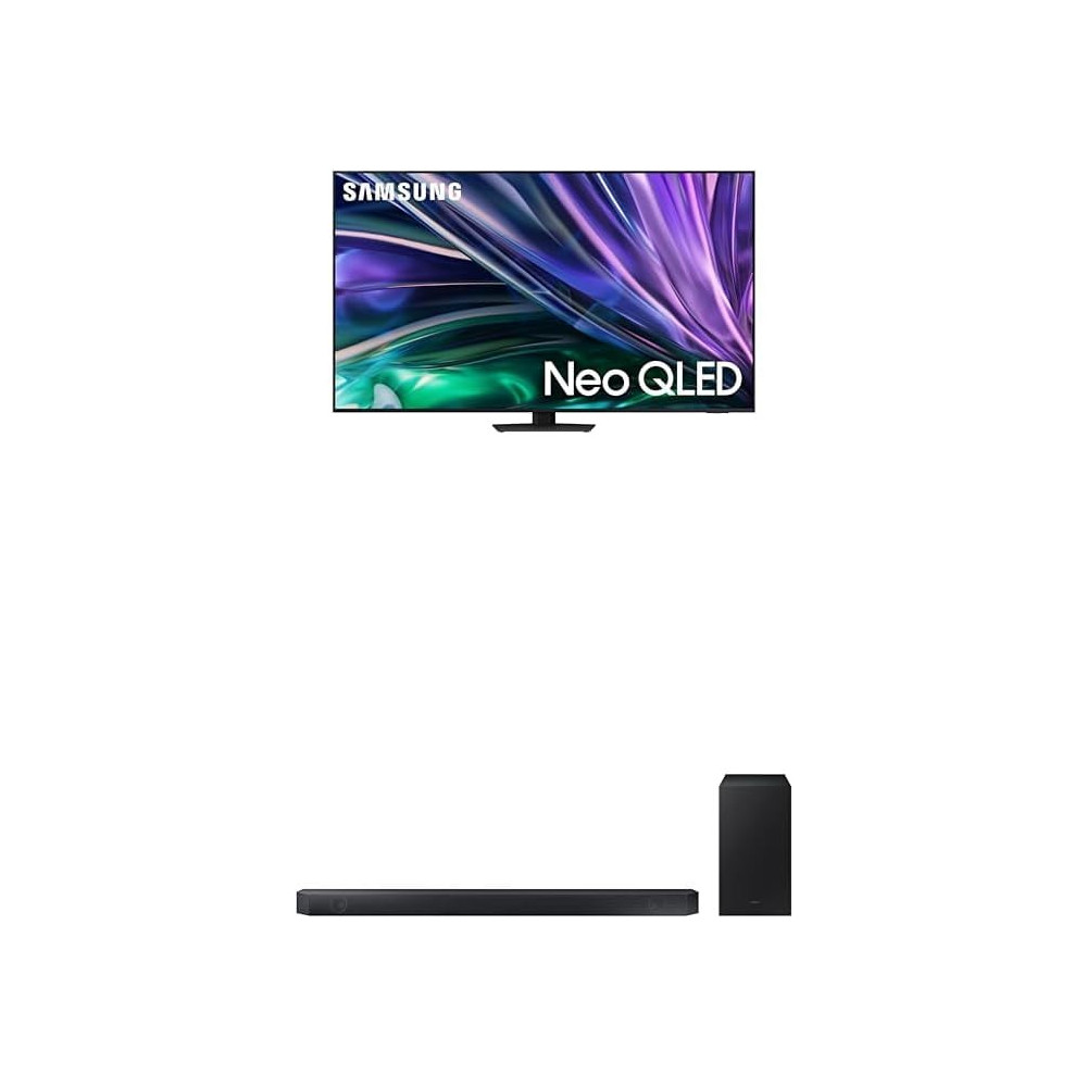 Samsung Smart TV, Neo QLED 4K, QN85D, 85 Inch, 2024, NQ4 AI Gen2 Processor, 4K AI Upscaling, QA85QN85DBUXZN With 3.1.2CH Wireless Soundbar HW-Q600C/ZN