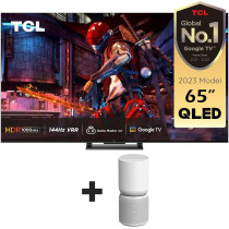 TCL 65 Inch TV 4K Ultra HD QLED Smart TV, 65C745 (2023 Model) + Free Breeva A5 Air Purifier White