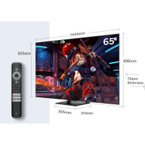 TCL 65 Inch TV 4K Ultra HD QLED Smart TV, 65C745 (2023 Model) + Free Breeva A5 Air Purifier White