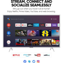 Nikai 70 Inch Ultra Slim 4K UHD Smart LED TV, Android 13, Built-In Wi-Fi and Smart Apps - Youtube and Shahid, Powerfull A55 Quad Core Processor, UHD70SLEDT