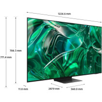 Samsung 55 Inch S95C 4K OLED HDR Smart TV (2023) OLED TV With Quantum Dot Colour, Anti Reflection Screen, Dolby Atmos Surround Sound, 144hz Gaming Software and Laserslim Design With Alexa