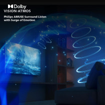 Philips 50Inch 4K Smart Google TV 7100 Series 50PUT7129/56, Dolby Vision/HDR 10/HLG, HDMI 2.1, Google Voice Assistant, Youtube, Netflix, Shahid