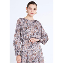 Long Sleeve Midi Satin Column Regular Casual Dress