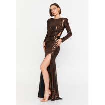 Long Sleeve Maxi Lycra Bodycon Regular Evening Dress