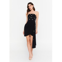 Strapless Mini Polyester Column Regular Cocktail Dress