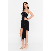 Strapless Mini Polyester Column Regular Cocktail Dress