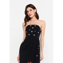 Strapless Mini Polyester Column Regular Cocktail Dress