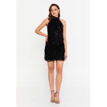 Sleeveless Mini Tulle Column Regular Cocktail Dress