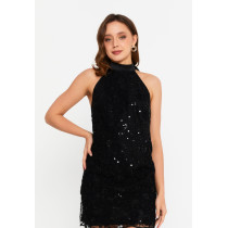 Sleeveless Mini Tulle Column Regular Cocktail Dress