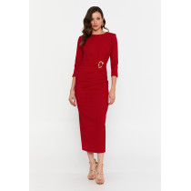 Mid-Length Midi Viscose Column Regular Casual Dress