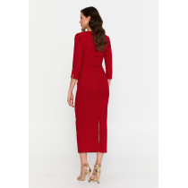 Mid-Length Midi Viscose Column Regular Casual Dress