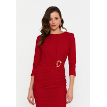 Mid-Length Midi Viscose Column Regular Casual Dress