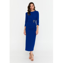Mid-Length Midi Viscose Column Regular Casual Dress