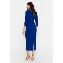 Mid-Length Midi Viscose Column Regular Casual Dress