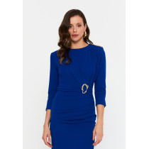 Mid-Length Midi Viscose Column Regular Casual Dress