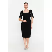 Short Sleeve Midi Polyester...