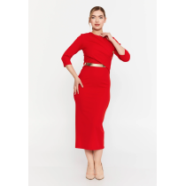 Mid-Length Midi Viscose Column Regular Casual Dress