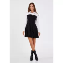 Long Sleeve Mini Polyester...