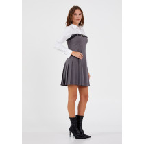 Long Sleeve Mini Polyester Column Regular Casual Dress