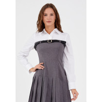 Long Sleeve Mini Polyester Column Regular Casual Dress
