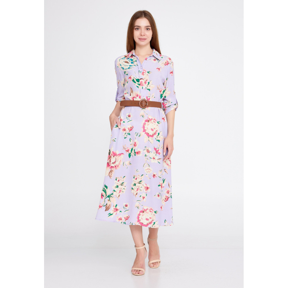 Mid-Length Midi Crepe Column Regular Casual Dress