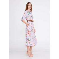 Mid-Length Midi Crepe Column Regular Casual Dress