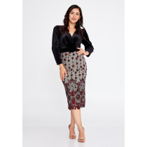 Mid-Length Midi Velvet Column Regular Evening Dress