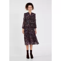 Long Sleeve Midi Chiffon...