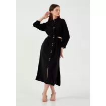 Long Sleeve Midi Viscose...