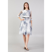 Mid-Length Midi Tulle Column Regular Casual Dress