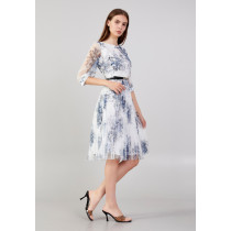 Mid-Length Midi Tulle Column Regular Casual Dress