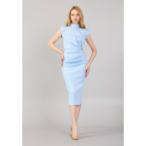 Fashion Sleeveless Midi Lycra Column Regular Evening Dress