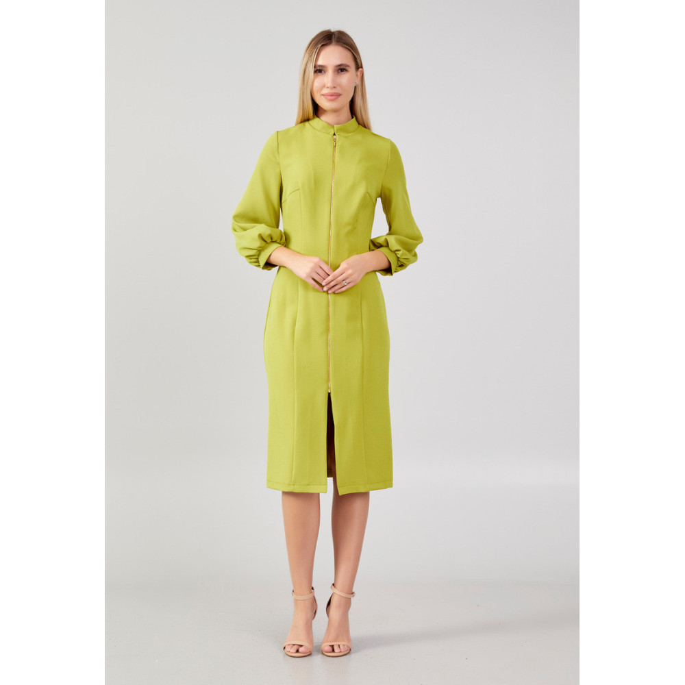 Long Sleeve Midi Viscose Column Regular Casual Dress