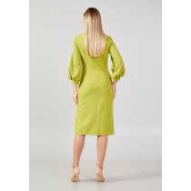 Long Sleeve Midi Viscose Column Regular Casual Dress