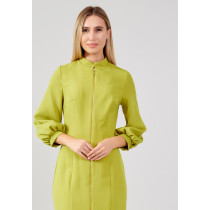 Long Sleeve Midi Viscose Column Regular Casual Dress