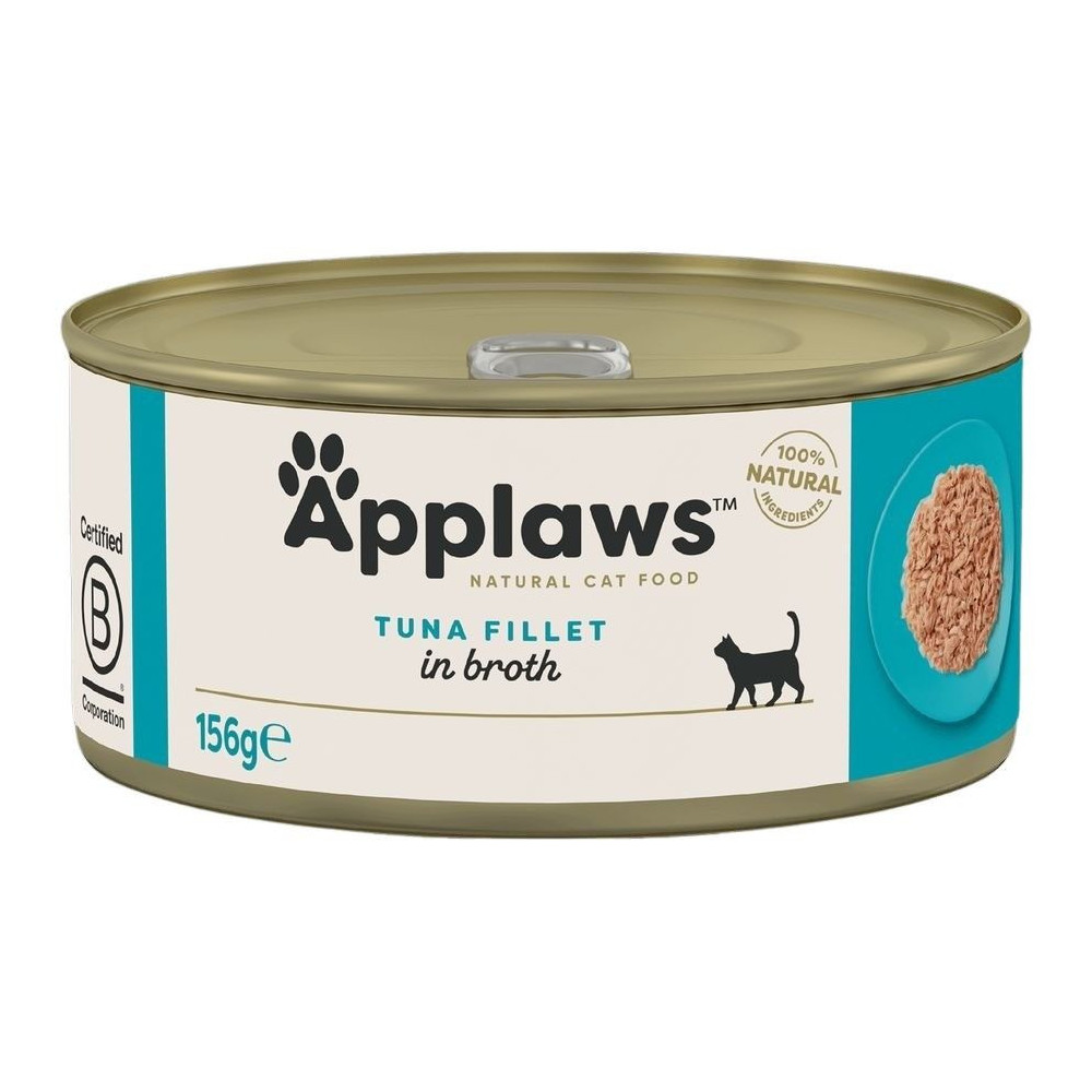 Applaws 156g x 12 pcs Tuna Fillet Adult Wet Cat Food Tin