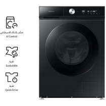 Samsung Washer Dryer Combo, Black, 11.5kg, with EcoBubble, AI Wash and QuickDrive, WD11BB944DGBGU