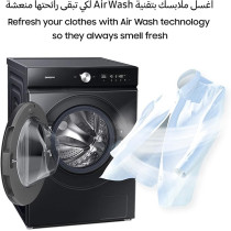 Samsung Washer Dryer Combo, Black, 11.5kg, with EcoBubble, AI Wash and QuickDrive, WD11BB944DGBGU
