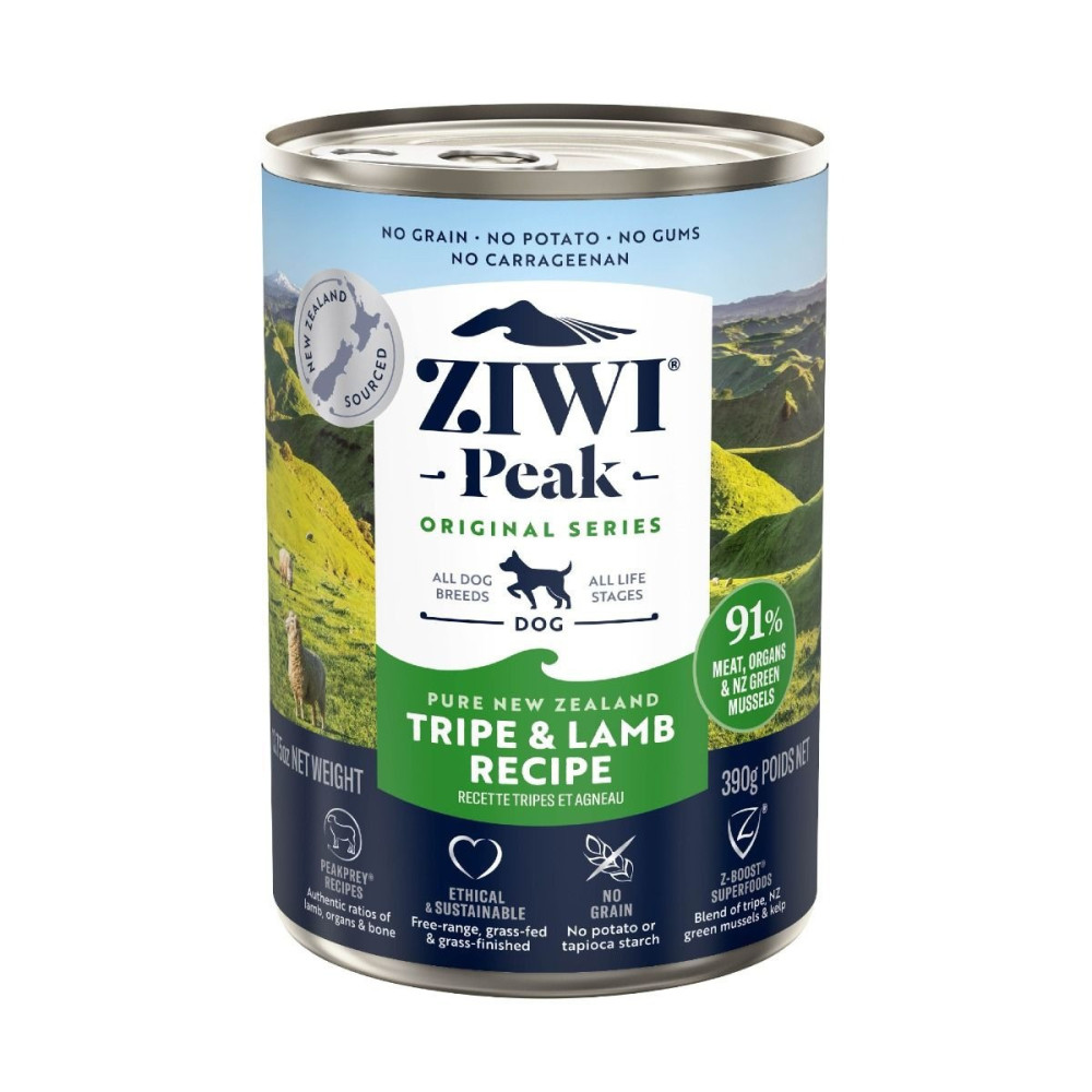 ZiwiPeak 390g Tripe And Lamb Recipe Wet Dog Food